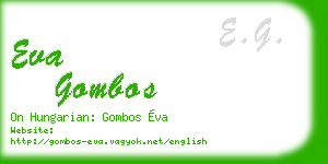 eva gombos business card